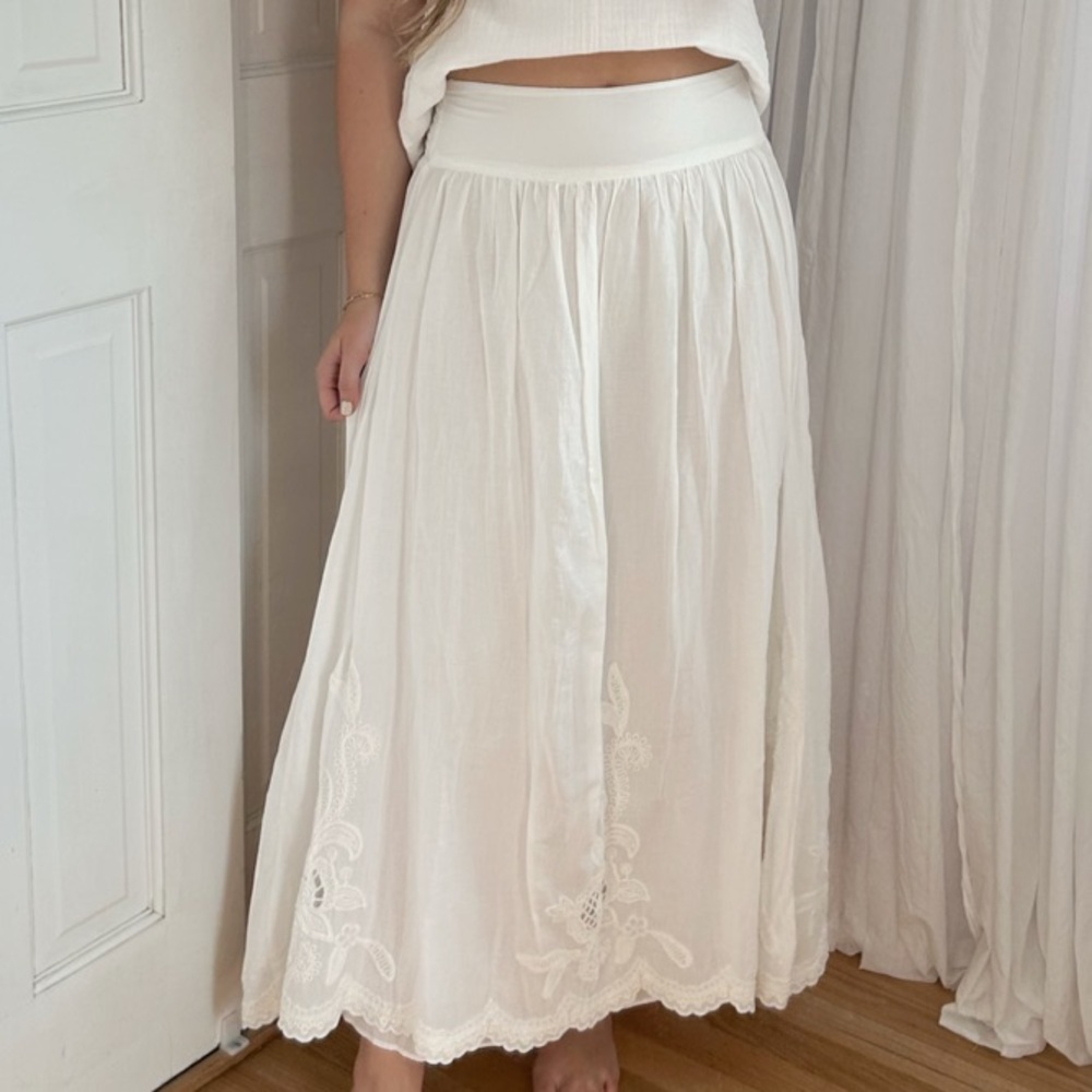 ZARA EMBROIDERED LONG SKIRT ZW COLLECTION